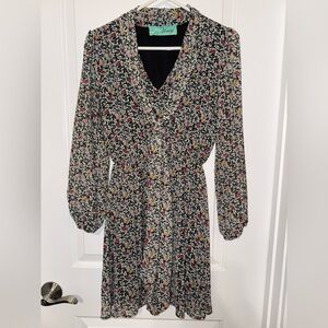 Chic Long Sleeve Floral Dress